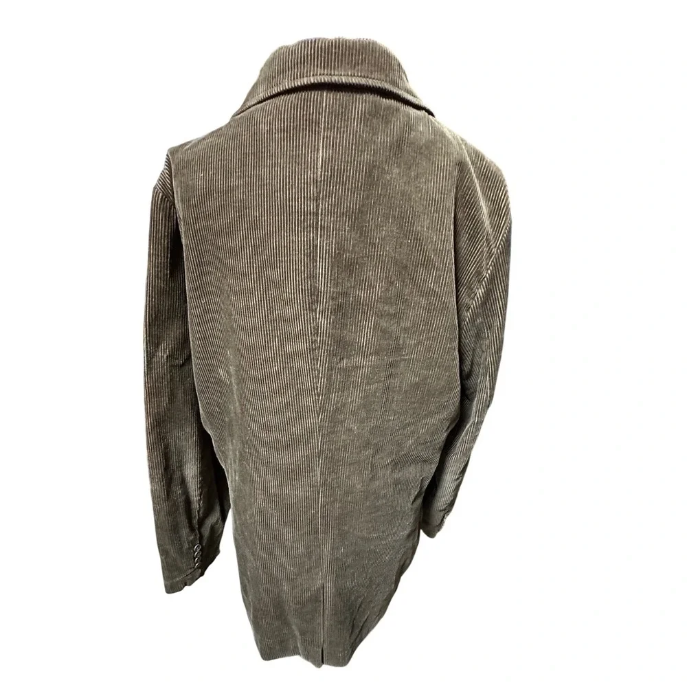Machine Clothing Company Corduroy Blazer Jacket Brown Men's  Large Button‎ Front